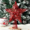 Metallic Glitter Hollow Star Tree Topper Christmas Ornament Decor Holiday