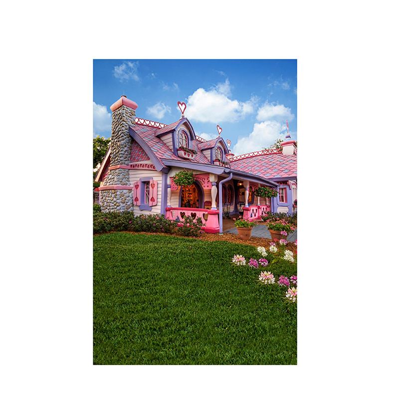 House Corner Theme Backdrop for Summer Weddings,Birthdays,Graduations,Party Decor Banner,Picturesque Scene,Tapestry