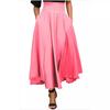 Falda Midi Plisada de Cintura Alta con Abertura Lateral, Cinturón y Bolsillos - Estilo Retro Europeo y Americano