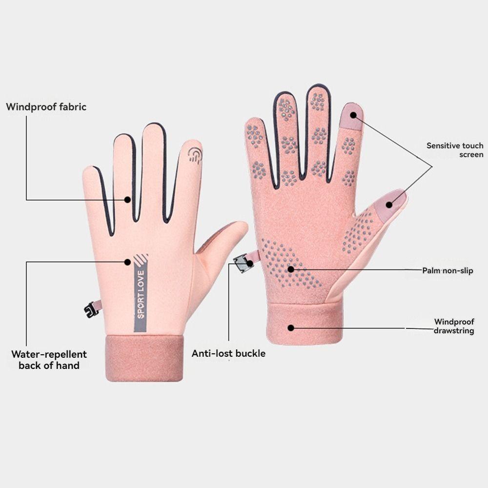 Windproof Winter Gloves Thermal Fleece Outdoor Riding Mittens Gift Full Finger Gloves Motorcycle