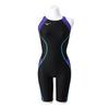 Mizuno ST Lala Competitive Racing Half Suit Size Size L Swimsuit, (Masters Back), N2MGA245, Women's, 97 Black/Purple,