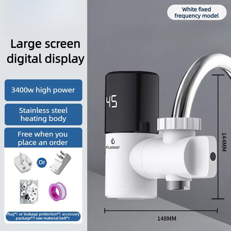 Household Digital Display Electric Faucet Heater Instant Heating Kitchen Water Heater Dual-purpose Hot And Cold Faucet