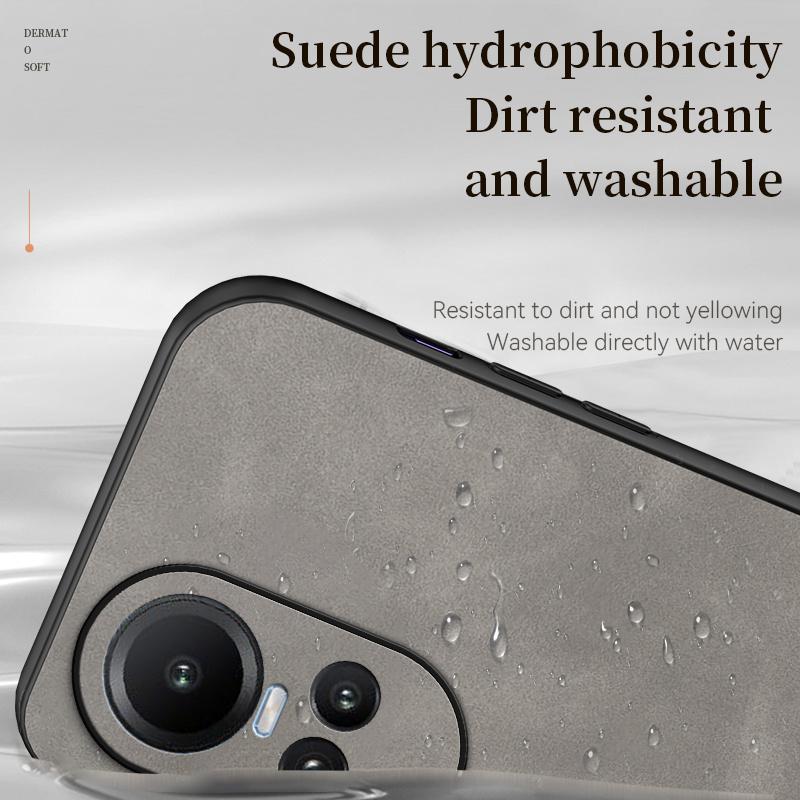 For Oppo Reno 10 5G Case Luxury Matte Leather Back Cover for OPPO Reno10 Global 2023 CPH2531 6.7" Camera Protection Back Cover
