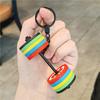 Creative Barbell Keychain Pendant - Sports Accessories & Water Bottle Charm Gift