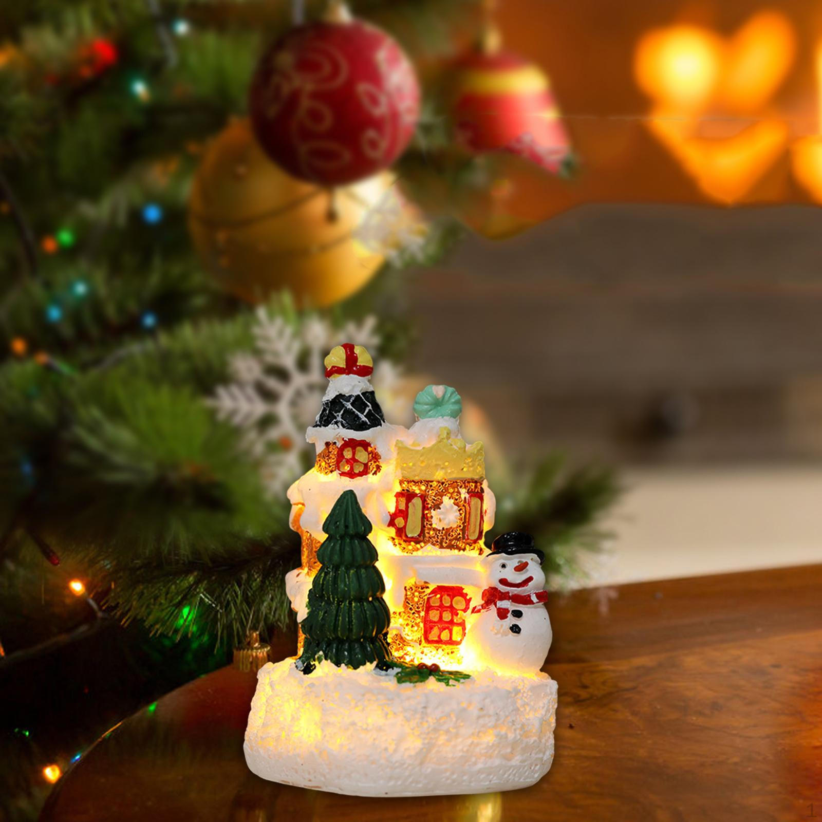 

Рождественская статуэтка, статуэтка в деревенском доме, подарочные изделия, поделки из легкой смоляной скульптуры, домашний декор Snowman