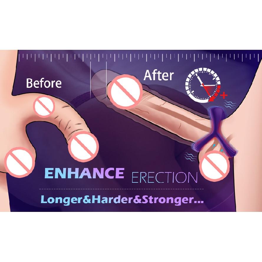 New 10 Modes Vibrator Cockring Penis Cock ring on for Man Delay Ejaculation Sex Toys for Men Rings Penisring Toys for Adults
