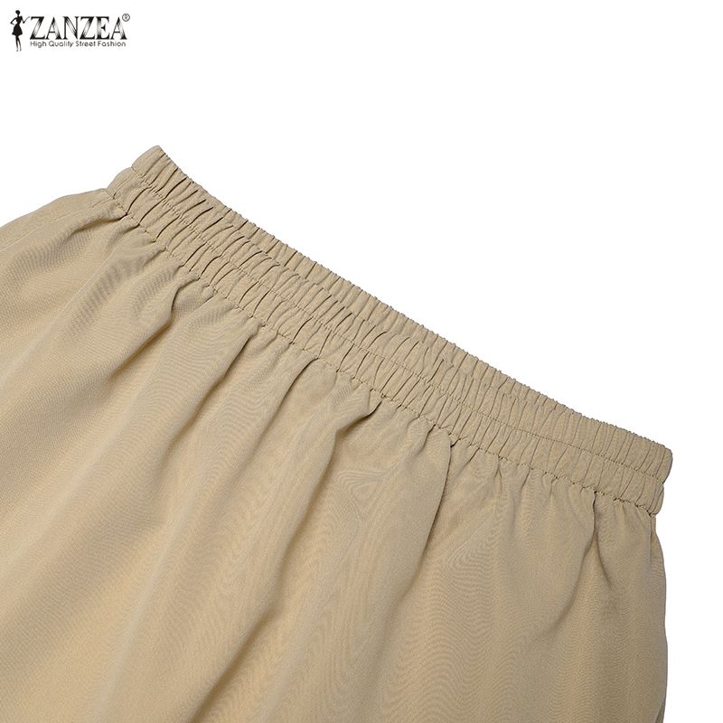 ZANZEA Women Short Sleeve Blouse and Long Skirts Summer Two Piece Suit Sets