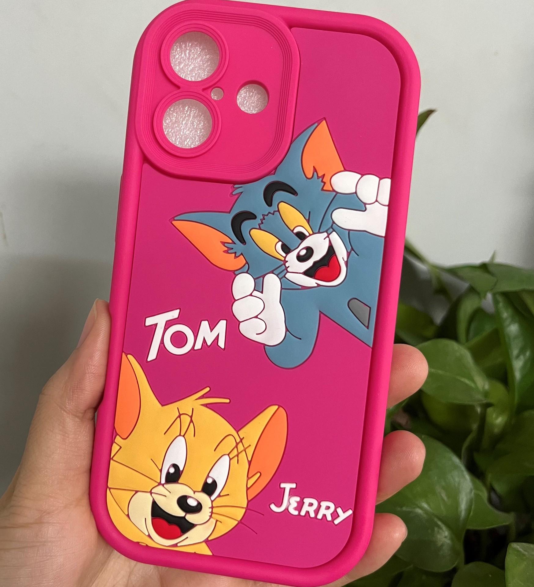 

Креативный 3D мультяшный силиконовый чехол для телефона с мышкой и кошкой для IP16 Pro Max/15/14/13/12 15 розы красного