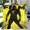 Black Adam poster printed blanket warming beautiful bed blanket flannel soft and comfortable home travel blanket birthday gift