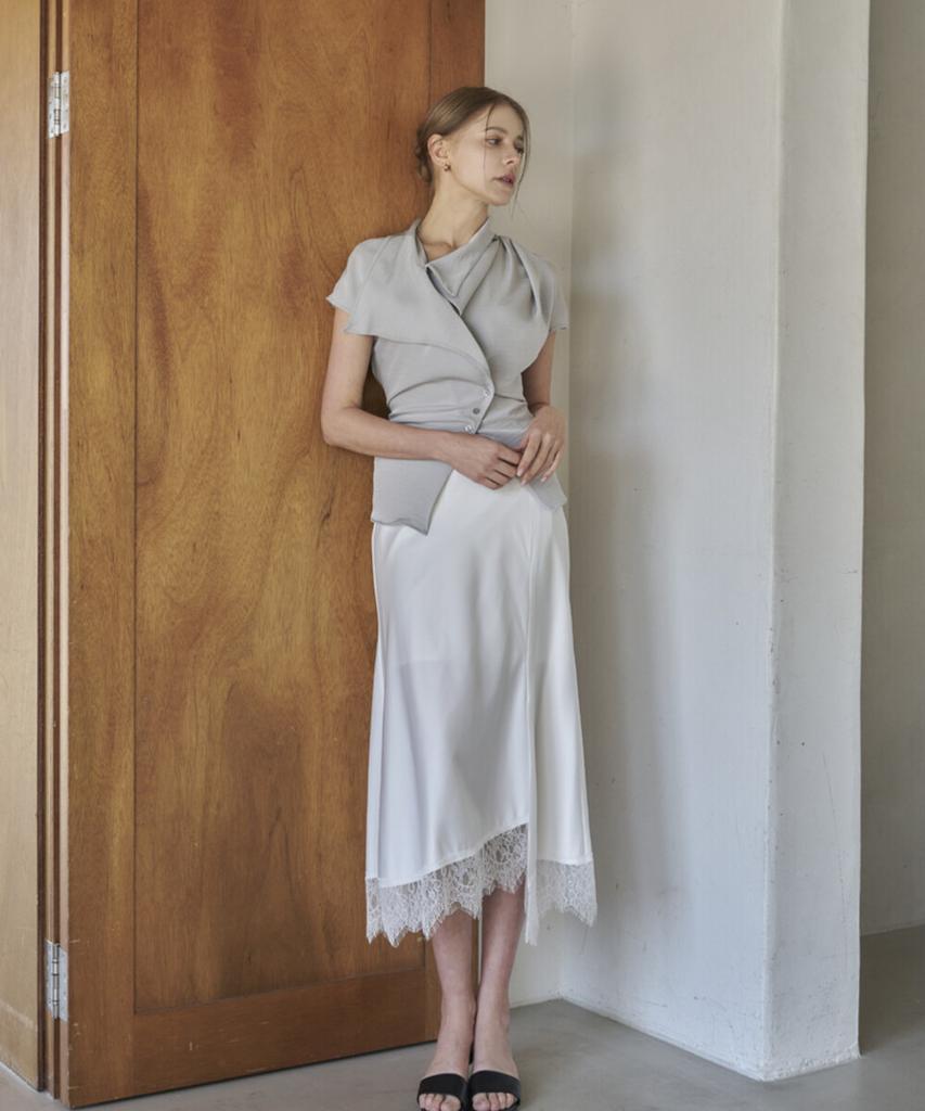 Eima Satin Lace Skirt_3Color
