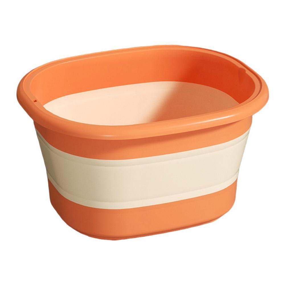 Foldable Foot Tub Retractable Foot Bath Silicone Foot Bath No cover оранжевый