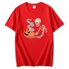 Skeleton With Pumpkin Head Funny Graphic T Shirts Halloween Breathable Printing Tees Tops Summer Cotton Casual Oneck T Shirt