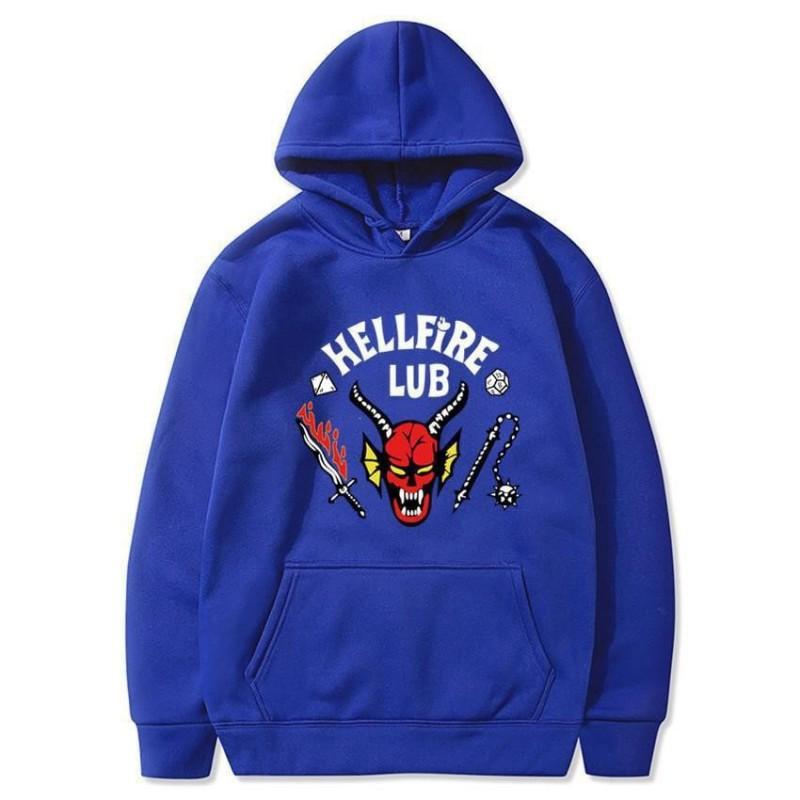 Mens Hooded Sweatshirt Loose Fit Trendy Print Casual Sportswear
