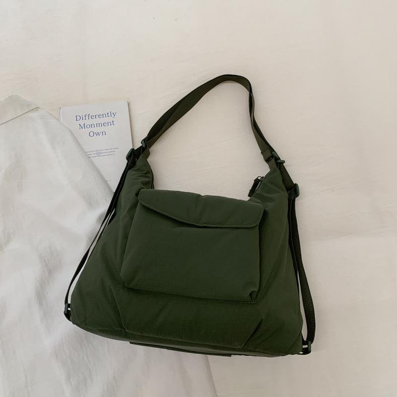 Korean Style Padded Texture and Versatile Tote Bag Lightweight Commuting Shoulder Bag Large Capacity Multi Pocket Three Way Bag