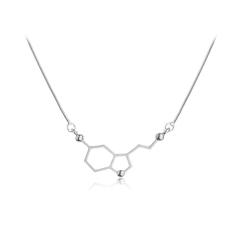 Dopamine Molecule Necklace: Popular Science Jewelry for Students - Love Equation Design
