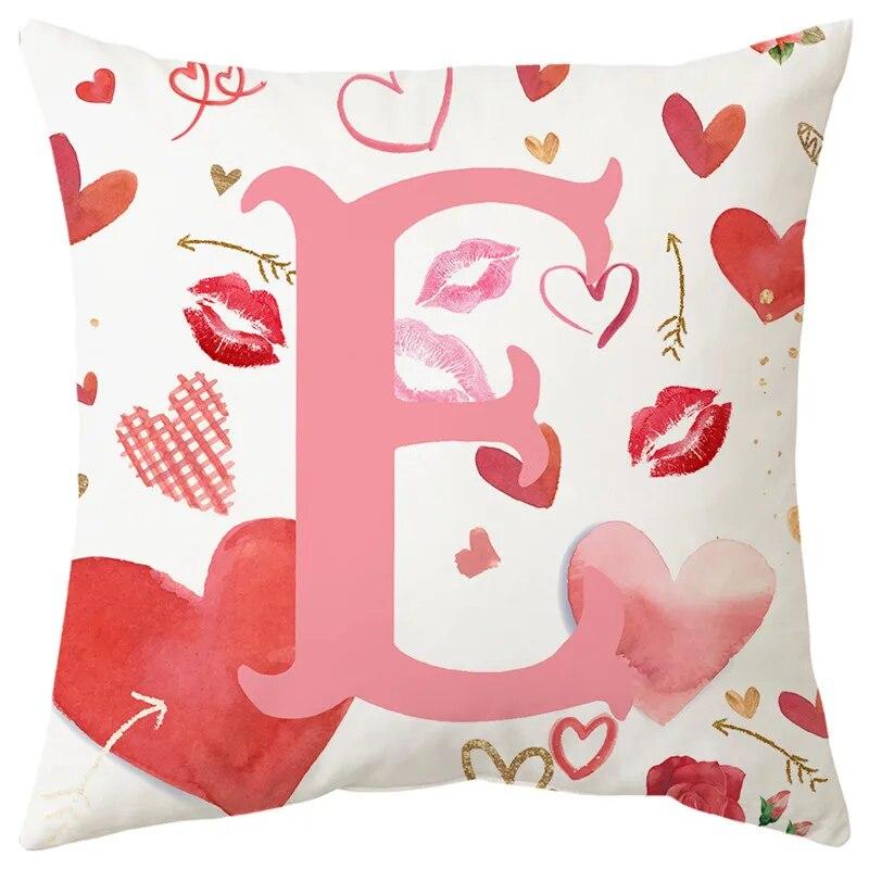 Rosa Valentinstag Druckmuster Sofakissenbezug Kissenbezug Heimparty Auto Bettwäsche