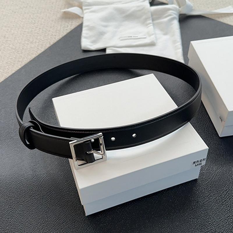 

Минималистичный женский кожаный ремень - Телячья кожа, Пряжка-штифт, Стандартный размер, Новый товар 75cm