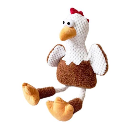 

Pet Toy Cartoon Monkey Chicken Horse Design Anxiety Relief Pet Toy with Sound Design Bite-Resistant Interactive Plush Puppy Toy Chick