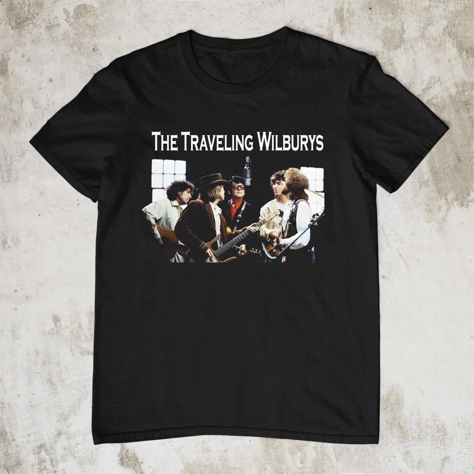 The Traveling Wilburys Band Short Sleeve Black Shirt S-5XL Q8474