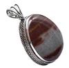 Red Jasper Natural Gemstone Ethnic Silver Plated Pendant 2" J 99