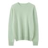Women's Round Neck Cashmere Sweater - 100% Knit, Versatile Long Sleeve for Autumn/Winter Business Casual