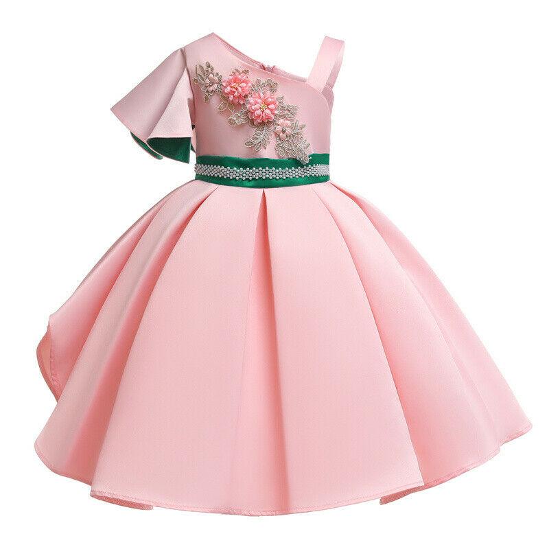 Flower Girls Chiffon Wedding Party Tulle Dress Kids Princess Bridesmaid Dresses Flower Girls Chiffon Wedding Party Tulle Dress Kids Princess Bridesmaid Dresses