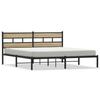 VidaXL Metal Bed Frames Without Mattress Sonoma Oak 180x200 Cm 4017106