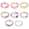 Elegant Resin Bangle With Preserved Flowers Comfortable Dried Flower Wristband For Women Fashion Jewelry Gift