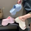 Elegant Platform Wedge Heel Sandals Women Summer Soft Lightweight EVA Beach Slippers Woman's Thick Bottom Slippers