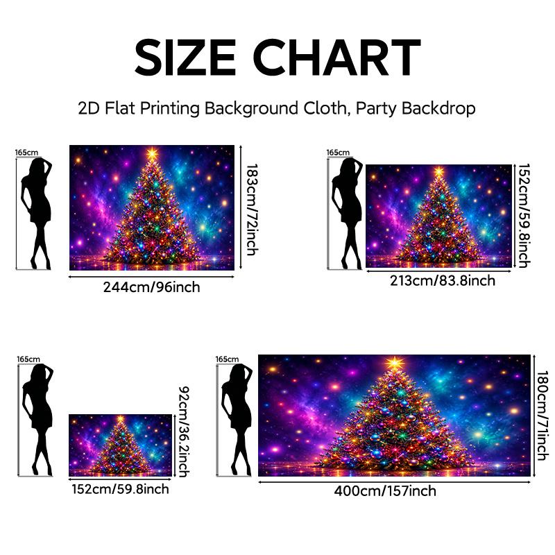 1Pcs Shining Christmas Tree Festive Decorations Decoration Background Xmas Backdrop Decorations For Photo Studio Booth Party
