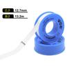 VCE PTFE Tetningstape for Vann og Olje og Varme 12mm x 13m x 2 Ruller Armaturer, Kraner, Dusjer, Resistent, Blå, 0.09mm,