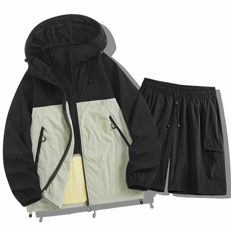 Sunscreen clothing Men's summer hooded sunscreen clothing Sports jacket Breathable outdoor jacket Summer fishing sunscreen clothing