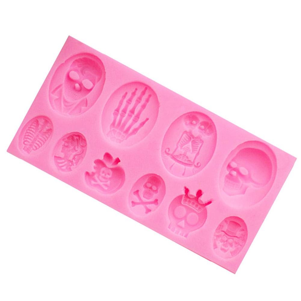 Mini Halloween Silicone Mold DIY Chocolate Fondant Cake Decoration Pumpkin Mold Tool for Home Party