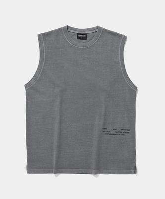 COLUMBIA UNIVERSITY Cu Puff Logo Sleeveless T-Shirts_Gray