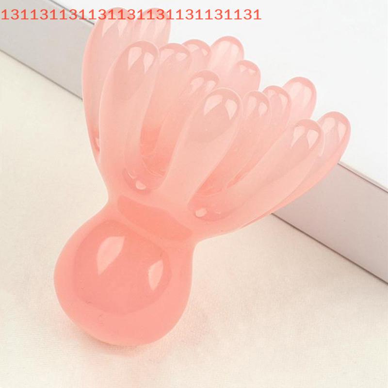 Resin Double Row Octopus Comb Cute Head Massager Hair Care Meridian Scraping Scalp Massage Acupuncture SPA Gua Sha Massage Tool