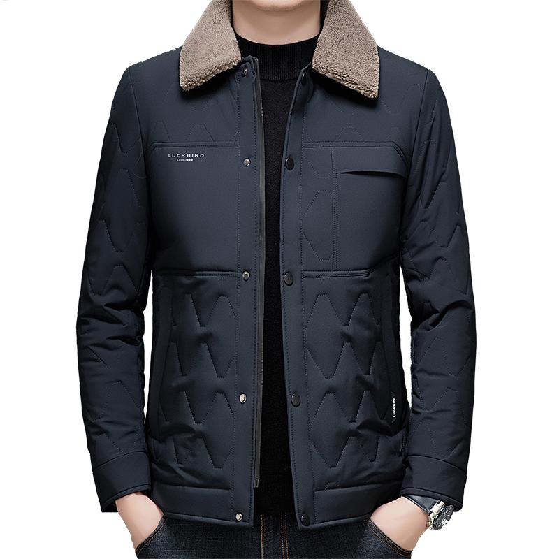 Men's Cotton Jacket with Removable Collar