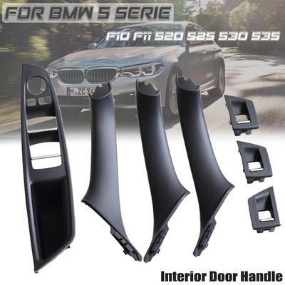 LHD Convient pour BMW Série 5 F10 F11 520i 525d 535i 550i Plastique ABS Voiture Panneau de Porte Intérieur Poignée Berline Garniture de Tirage Couvercle