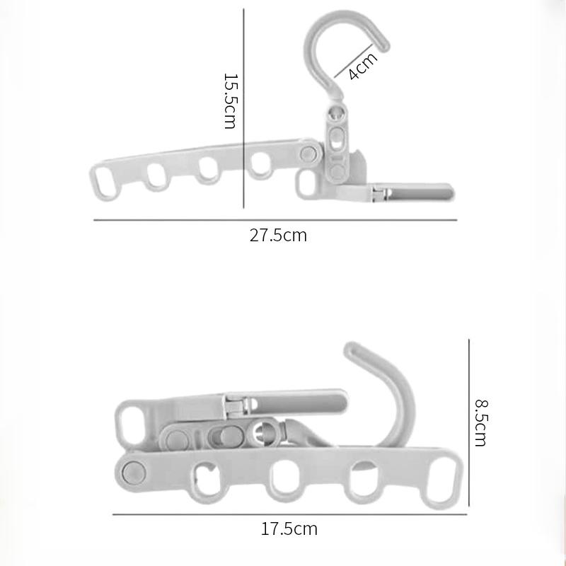 Portable Foldable Travel Hanger Folding Clothes Drying Rack Travel Hangers Hanging Rack with 5 Holes for Hotel Camping Travel