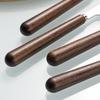 Retro Wooden Handle Walnut 304 Stainless Steel Cutlery Set: Dessert Spoons, Forks, and Slim Waist Steak Knives