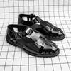 Fashion Summer Men Fashionable Beach Sandals Black White Outdoor Casual Comfortable Driving Trip High-end Sandals Size 38-46 Men Sandals