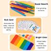 1Pc Kids Rainbow Stick Puzzle Montessori Toys Color Sensory Logical Thinking Matching Games Children Early Educational Wooden Toys