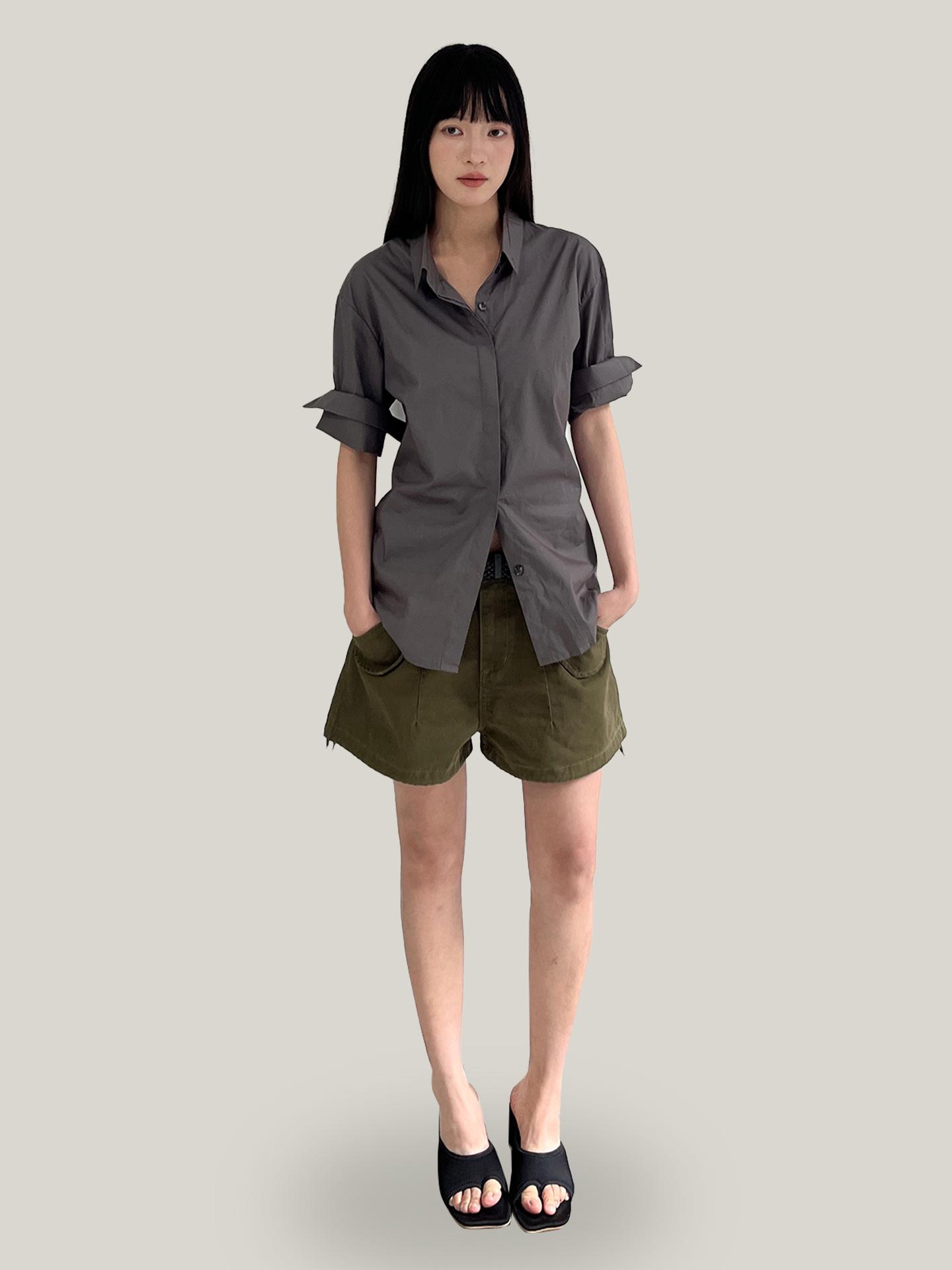 Yuyi Women s 2026 Spring/Summer 3D Pocket Wide Leg Denim Workwear Shorts Small