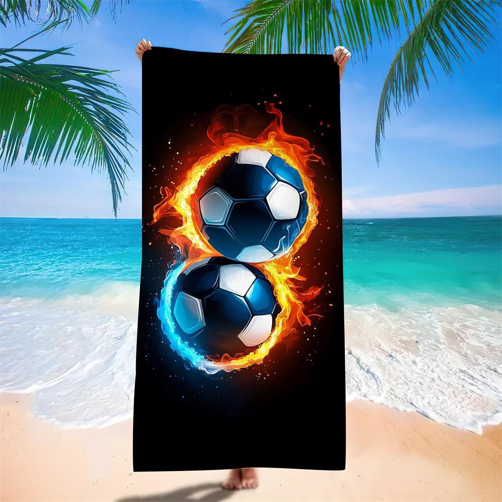Wasserabsorbierendes Tragbares Fußball-Strandtuch für Erwachsene Europäisches, Amerikanisches Und Südamerikanisches Badetuch Digitale Druckerei Fabrik