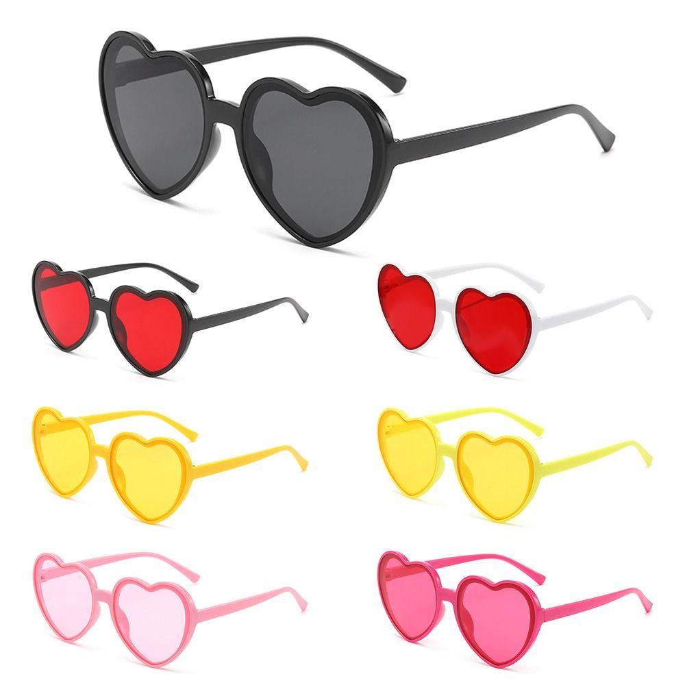 Retro Uv400 Protection Heart-Shaped Sunglasses Halloween Cosplay Party Glasses Summer Heart Sunglasses For Women