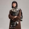 Imitation Cashmere Love Pattern Retro Style Texture Printing Thickened Warm Scarf Shawl