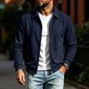 Men's Casual Color Zip-Up Cardigan Jacket for Everyday Wear