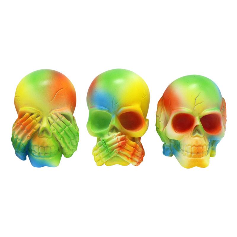 Skull-Shaped Aromatherapy Ornament Halloween Decor Car Accessory Ghost Festival Colorful Skull-Shaped Aromatherapy Decor Small Gift