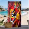 Spain Football Print Beach Towel Quick Dry Super Absorbent Soft Bath Towel for Swimming Beach Travel Fan Souvenir Gift