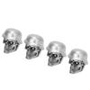 4Pcs Set Helmet Skull Type Tire Valve Stem Caps with Rubber Ring Universal for Cars Bikes SUVs Trucks Bicycle Motorcycle