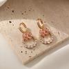 Rosa Schmetterling Zirkonia Hängeohrringe für Damen Ohrschmuck Hochzeitsparty Zubehör